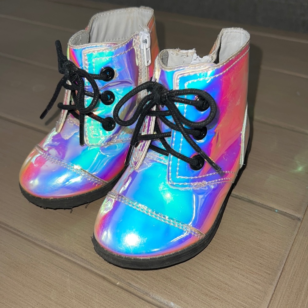 Iridescent boots